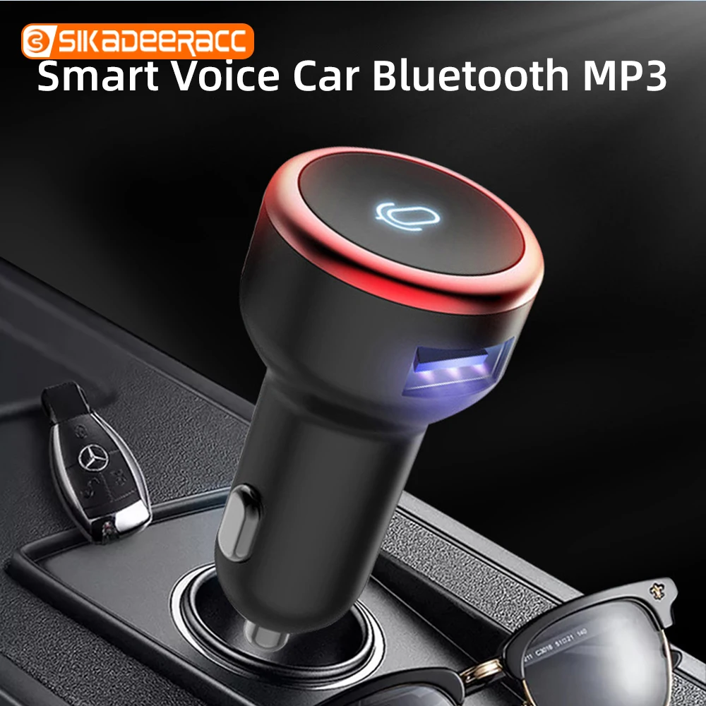 Беспроводной умный Автомобильный Bluetooth MP3-плеер с голосовым управлением