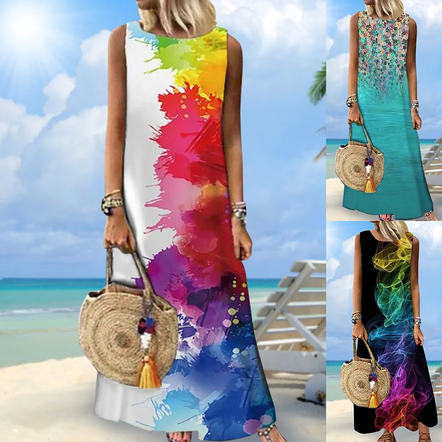 New Fashion Women Loose Vintage Print Long Dress Large Big Summer Casual Party Beach Sleeveless Dresses Plus Sizes S-5XL
New Fashion Women Loose Vintage Print Long Dress Large Big Summer Casual Party Beach Sleeveless Dresses Plus Sizes S-5XL