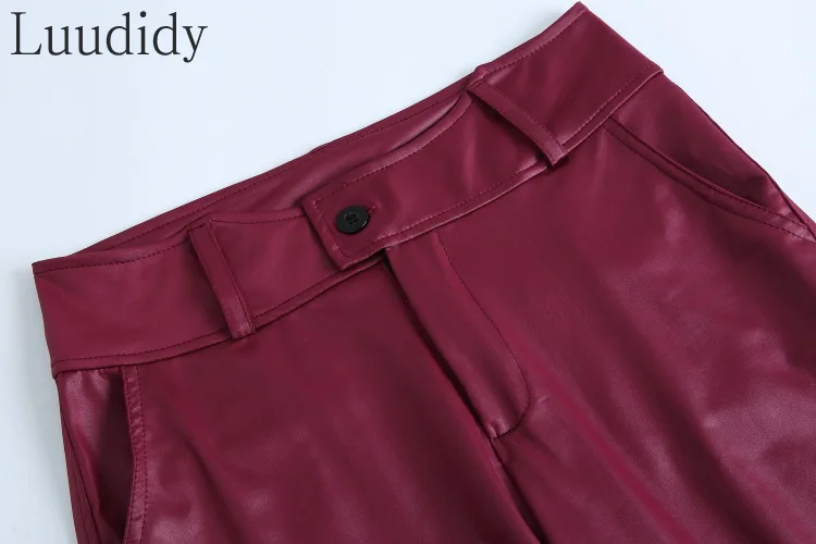 Women Faux PU Leather Belt Pencil Pants Women High Waist Faux Leather PU Sashes Long Trousers
Women Faux PU Leather Belt Pencil Pants Women High Waist Faux Leather PU Sashes Long Trousers