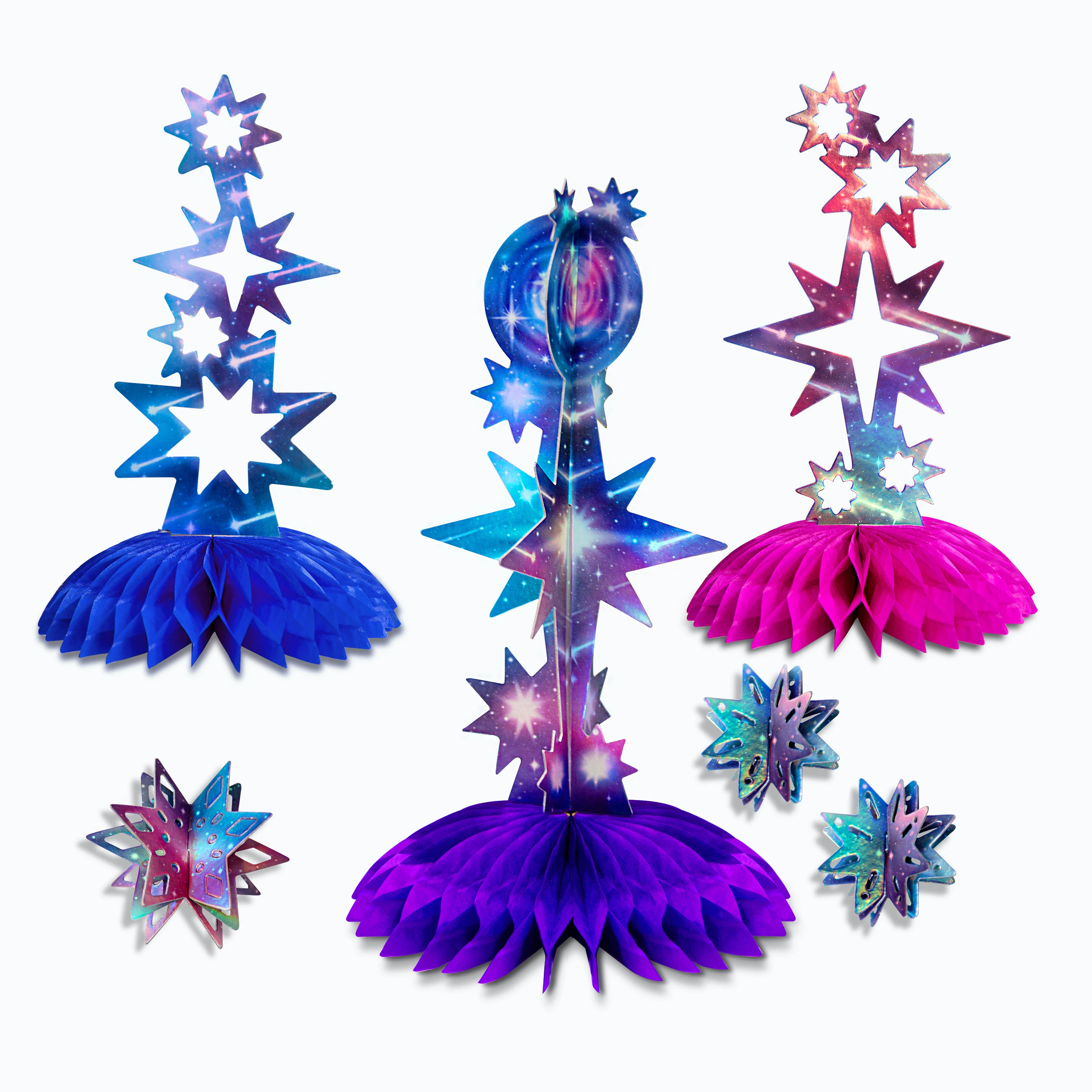 6Pcs Twinkle Star Table Decoration DIY Honeycomb Ball Galaxy Birthday Table EID Party Decor Kids Universe Starry Party Supplies
6Pcs Twinkle Star Table Decoration DIY Honeycomb Ball Galaxy Birthday Table EID Party Decor Kids Universe Starry Party Supplies