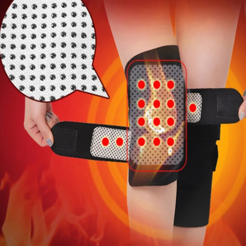 

2 Pcs/lot Health Care Tourmaline Self-Heating Knee Pads Far Infrared Magnetic Therapy Spontaneous Heating Pad High Quality