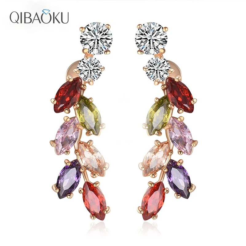 Colorful Cubic Zirconia Fashion Long Piercing Earrings Women's Studs Earrings Korean Style Wicker Luxury Jewelry
Colorful Cubic Zirconia Fashion Long Piercing Earrings Women's Studs Earrings Korean Style Wicker Luxury Jewelry