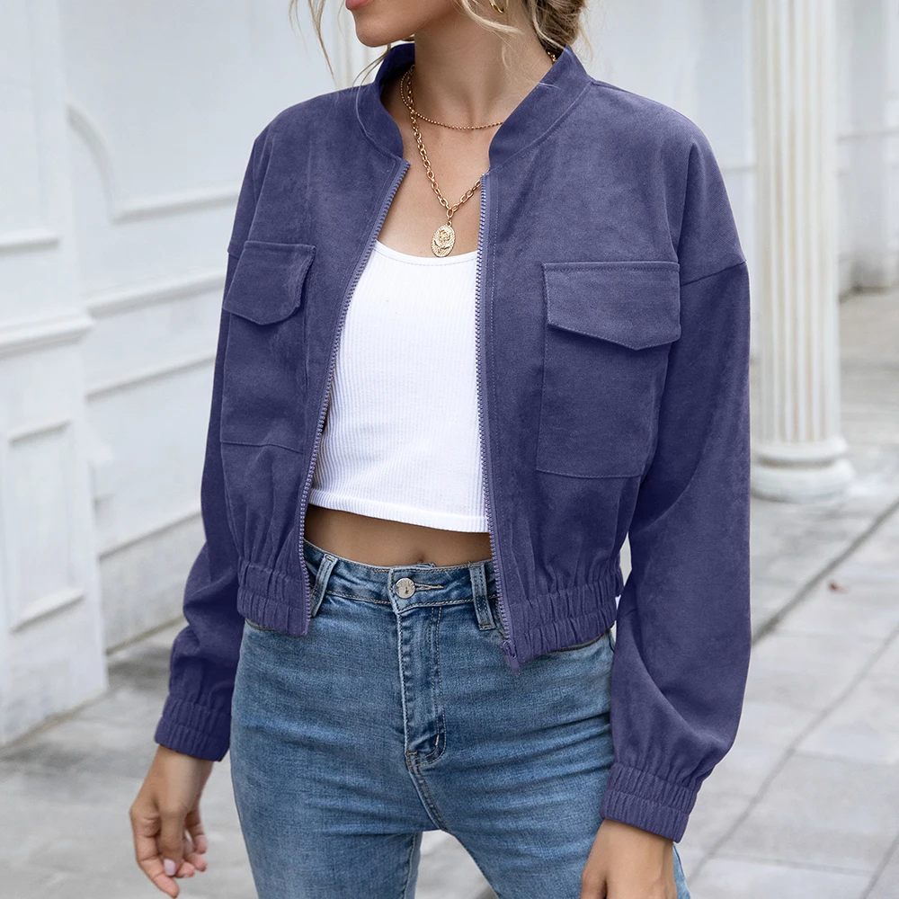 Autumn Winter Women Moto Biker Jacket Fashion Stand Collar Long Sleeve Zipper Short Coat Solid Clothes for Ladies
Autumn Winter Women Moto Biker Jacket Fashion Stand Collar Long Sleeve Zipper Short Coat Solid Clothes for Ladies