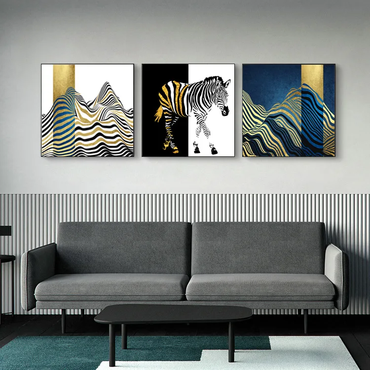 Golden Blue Ripple Zebra Wall Art Posters and Prints Home Decor Abstract Decorative Interior Canvas Paintings Nordic Art Picture
Golden Blue Ripple Zebra Wall Art Posters and Prints Home Decor Abstract Decorative Interior Canvas Paintings Nordic Art Picture
