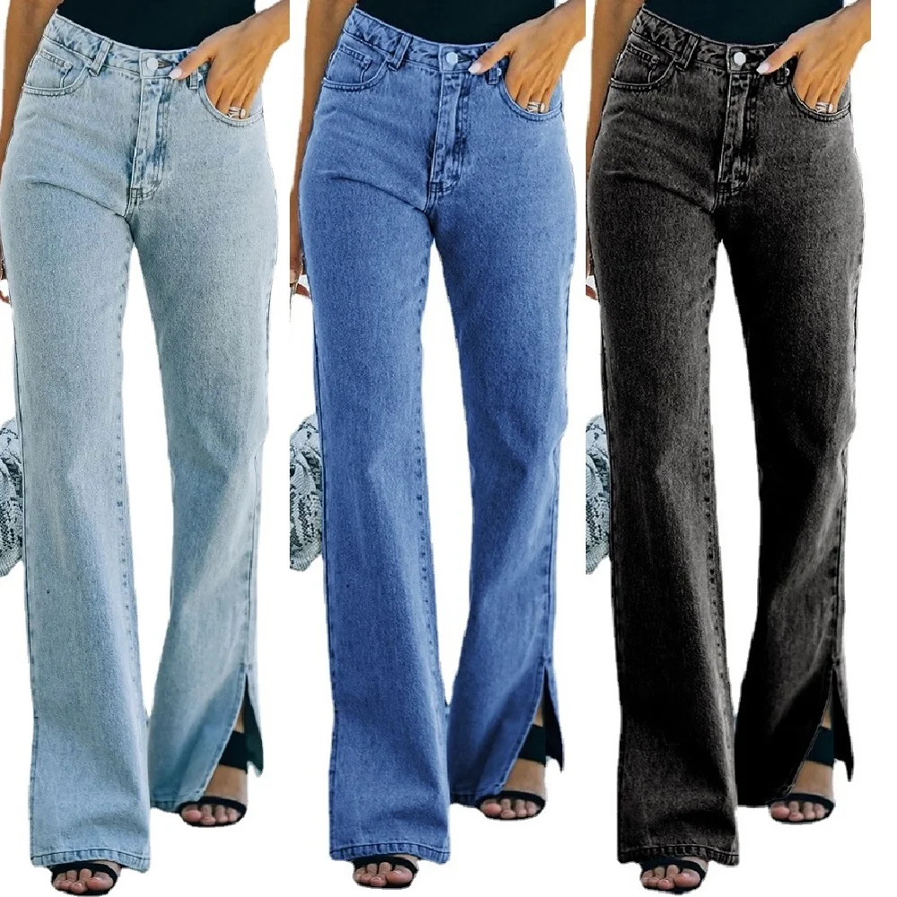 Women Autumn Middle Waist Denim Jeans Ladies Casual Straight Jean Pants Solid Color Long Pants
Women Autumn Middle Waist Denim Jeans Ladies Casual Straight Jean Pants Solid Color Long Pants