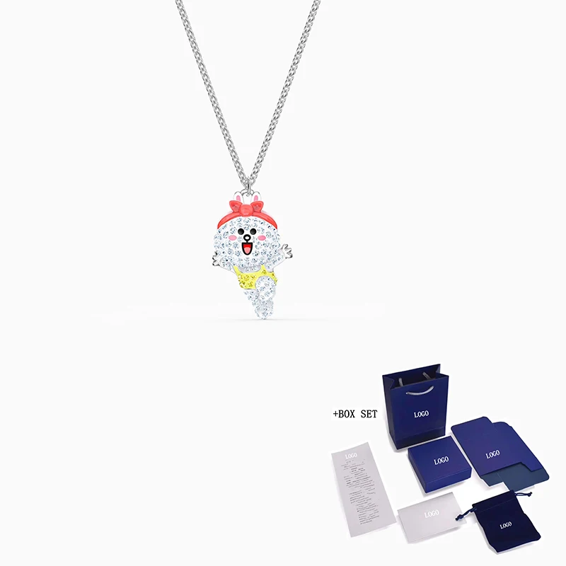 Fashion Jewelry SWA New Friend Bear Necklace Cute Cornie Rabbit Ornament Crystal Necklace Ladies Jewelry Gift Free Shipping
Fashion Jewelry SWA New Friend Bear Necklace Cute Cornie Rabbit Ornament Crystal Necklace Ladies Jewelry Gift Free Shipping