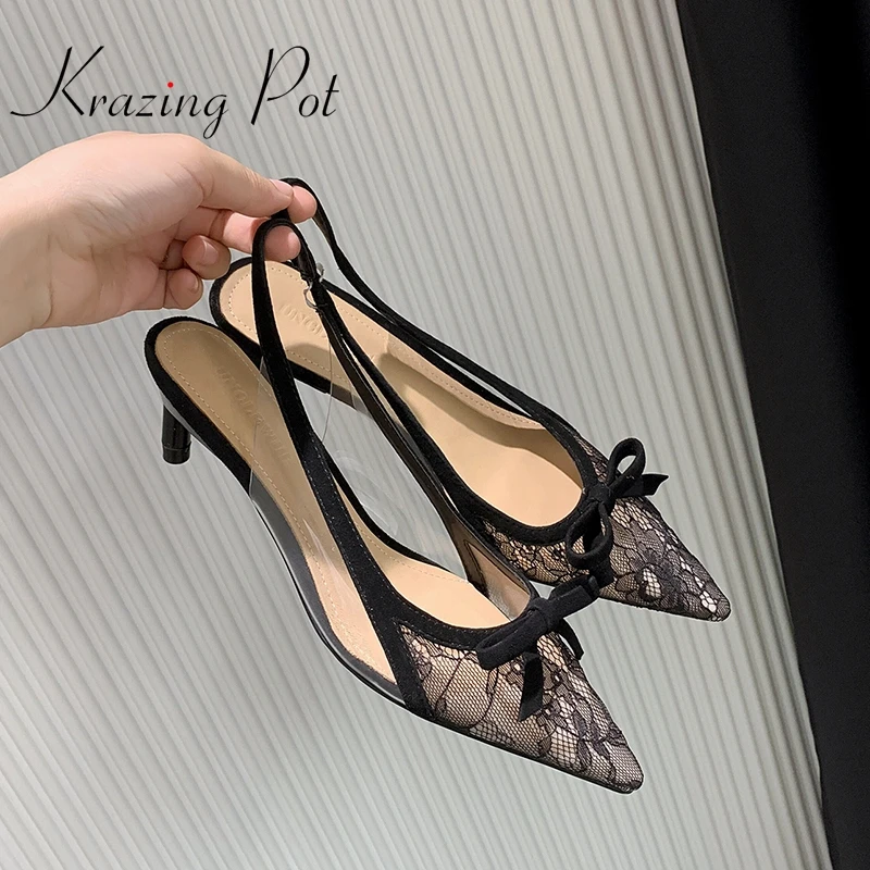 Босоножки Krazing Pot женские с вышивкой, кружевом, заостренным носком, на тонком каблуке, с ремешком сзади, туфли на среднем каблуке, повседневны...
Босоножки Krazing Pot женские с вышивкой, кружевом, заостренным носком, на тонком каблуке, с ремешком сзади, туфли на среднем каблуке, повседневны...