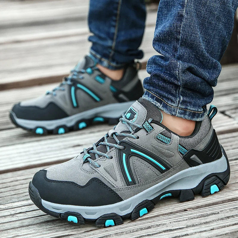 

Spring Autumn Suede Leather Hiking Trekking Shoes Men Outdoor Sneakers Treking Mountain Climbing Buty Trekingowe Meskie