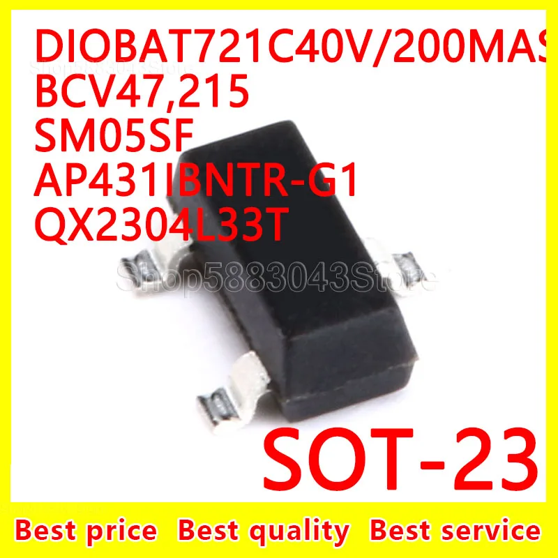 (10 шт.) 100% Новый оригинальный DIOBAT721C BCV47 215 SM05SF AP431IBNTR-G1 QX2304L33T SOT-23 SOT23
(10 шт.) 100% Новый оригинальный DIOBAT721C BCV47 215 SM05SF AP431IBNTR-G1 QX2304L33T SOT-23 SOT23