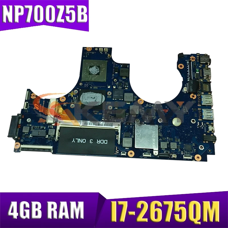 

AKEMY For Samsung NP700Z5B 700Z5B Laptop Motherboard BA92-09017A BA92-09017B BA41-01724A With I7-2675QM CPU 4GB RAM