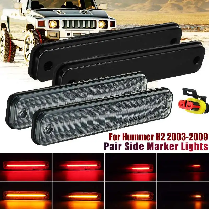 H2 LED Dynamic Side Marker Light Front + Rear Turn Signal Light Lamp Indicator Blinker Side Repeater for Hummer H2 2003-2009
H2 LED Dynamic Side Marker Light Front + Rear Turn Signal Light Lamp Indicator Blinker Side Repeater for Hummer H2 2003-2009