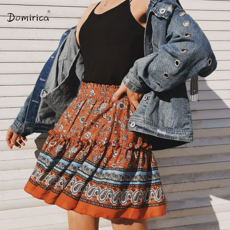 High-waisted Skirt Boho Print Ruffled A-line Skirt Red Mini Skirts Woman 2021 90x Style Girl Beach Skirts Women's Skirt 2021
High-waisted Skirt Boho Print Ruffled A-line Skirt Red Mini Skirts Woman 2021 90x Style Girl Beach Skirts Women's Skirt 2021