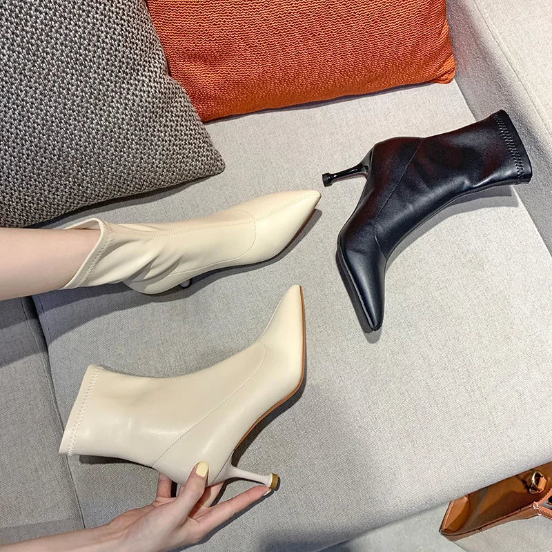mid pointed women's boots autumn super 2020 new thin heel boots women's high heel sewing viscose shoes
mid pointed women's boots autumn super 2020 new thin heel boots women's high heel sewing viscose shoes