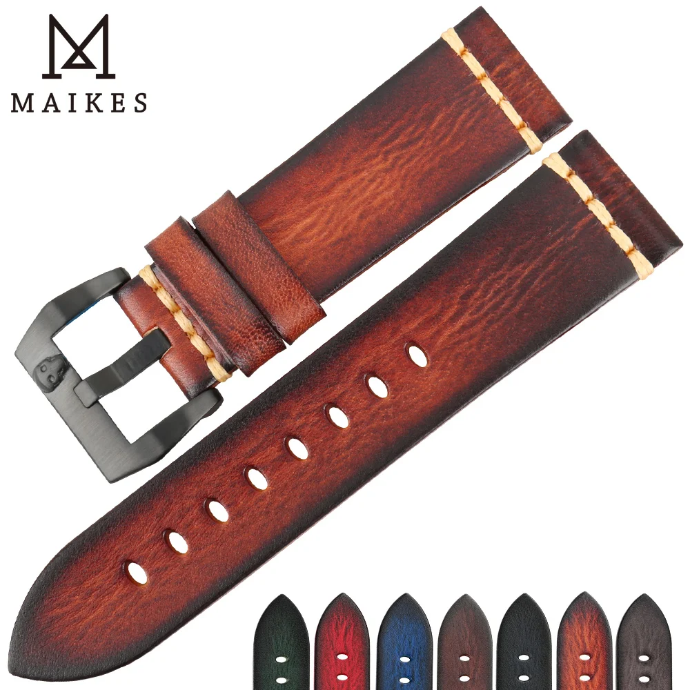 Maikes Watch Accessories Watchband 22mm 24mm Watch Strap Genuine Cow Leather Watch Bracelets Stainless Steel Style Skull Buckle
Maikes Watch Accessories Watchband 22mm 24mm Watch Strap Genuine Cow Leather Watch Bracelets Stainless Steel Style Skull Buckle
