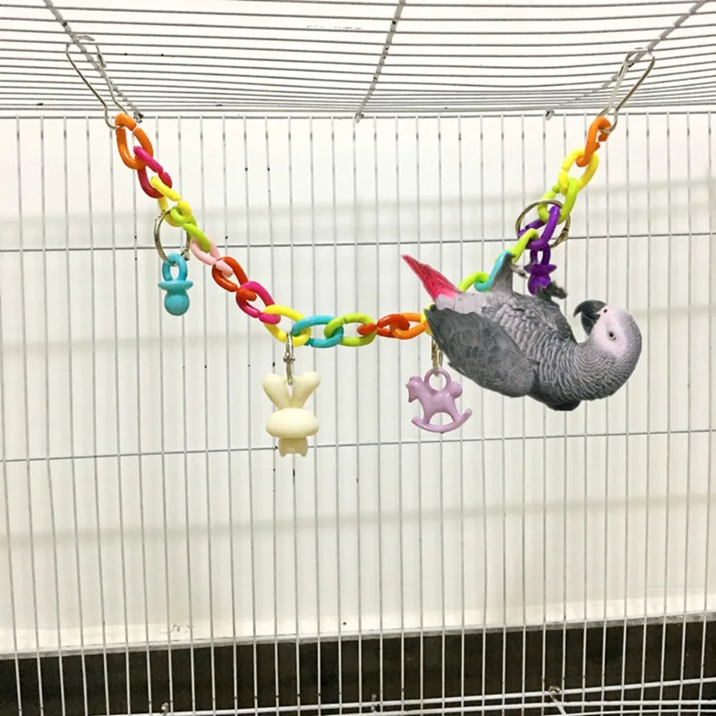 Parrot Colorful Acrylic Bridge Cage Bird Funny Pet Supplies Toy Hanging Accessories Swing Toys Chain Exercise
Parrot Colorful Acrylic Bridge Cage Bird Funny Pet Supplies Toy Hanging Accessories Swing Toys Chain Exercise