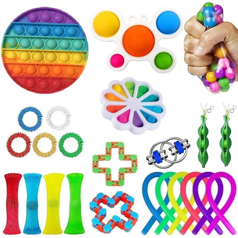 Fidget Toys Pack Anti Stress Toy Set Marble Relief Gift for Adult Children Sensory Antistress Relief Figet Toys Box
Fidget Toys Pack Anti Stress Toy Set Marble Relief Gift for Adult Children Sensory Antistress Relief Figet Toys Box