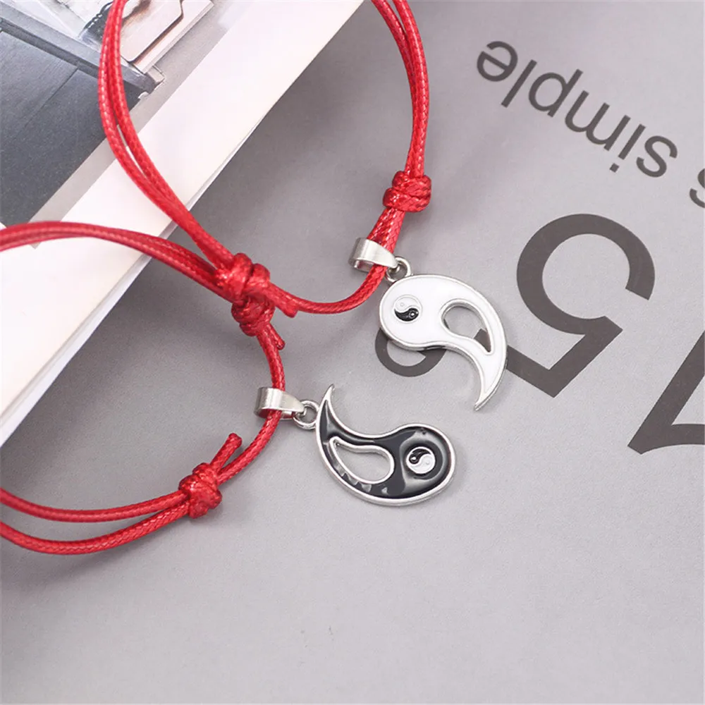 2pcs/set Yin Yang Tai Chi Bracelets For Women Men Gossip Best Friends Leather Rope Bracelet & Pendants Couple Jewelry
2pcs/set Yin Yang Tai Chi Bracelets For Women Men Gossip Best Friends Leather Rope Bracelet & Pendants Couple Jewelry