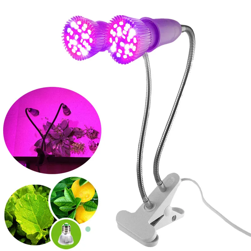 Full spectrum LED Grow Light UV IR Dual Head 28W Plant Grow Lamp set kit Desk Holder on/off for Hydroponics greenhouse Aquarium
Full spectrum LED Grow Light UV IR Dual Head 28W Plant Grow Lamp set kit Desk Holder on/off for Hydroponics greenhouse Aquarium