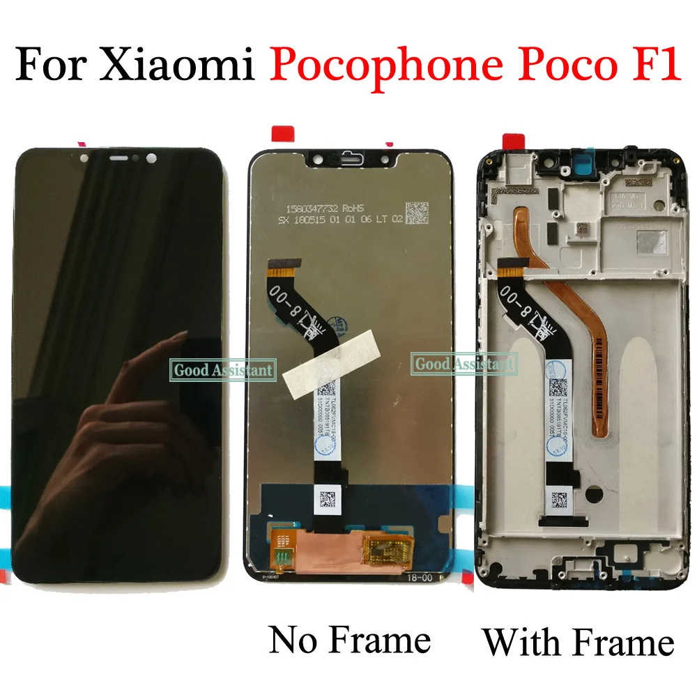 ЖК дисплей 6 18 дюйма для Xiaomi Pocophone F1/Xiaomi Poco F1 с сенсорным экраном и дигитайзером в