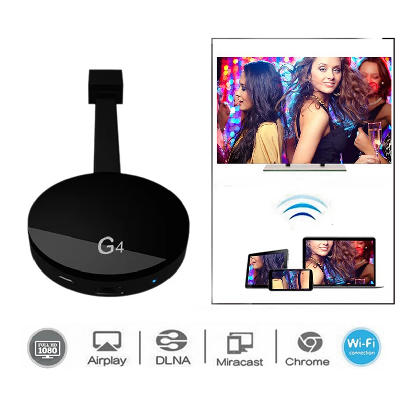 Wecast для Android IOS Google Chromecast 2 Netflix Youtube Crome Chrome Cast Mirascreen G4 Miracast HDTV адаптер