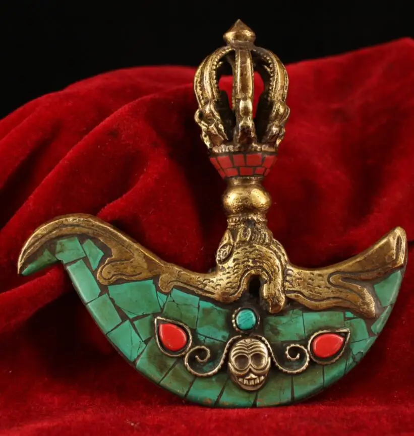 Архаизма Латунь инкрустация драгоценный камень Exorcism Vajra ремесла статуя
Архаизма Латунь инкрустация драгоценный камень Exorcism Vajra ремесла статуя