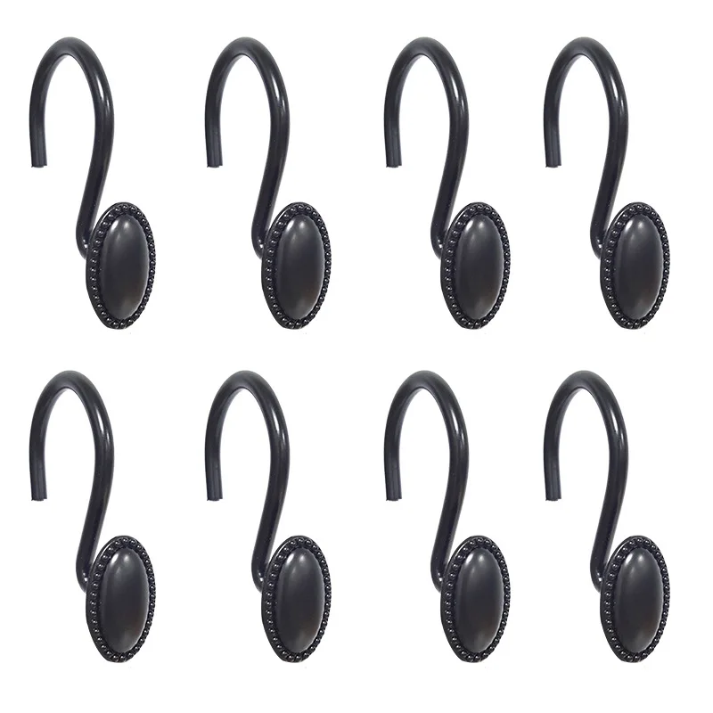 Set of 12 Rust Resistant Shower Hooks Hangers for Bathroom Curtains Rods Oil Rubbed Decorative Shower Rings
Set of 12 Rust Resistant Shower Hooks Hangers for Bathroom Curtains Rods Oil Rubbed Decorative Shower Rings