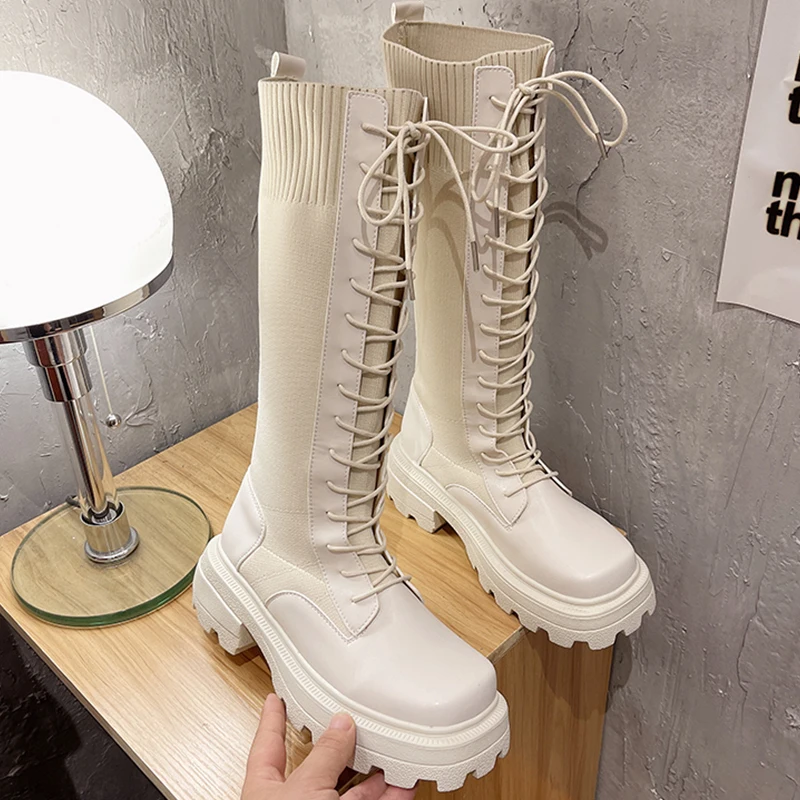 2021 Women Knee High BootsHigh Heels Winter Platorm Gothic Punk Shoes Female Long Boots Autumn Thick bottom Women Sock Boots
2021 Women Knee High BootsHigh Heels Winter Platorm Gothic Punk Shoes Female Long Boots Autumn Thick bottom Women Sock Boots