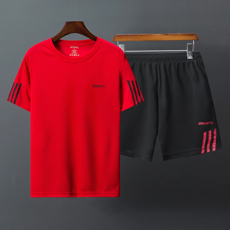 Men T-shirt Short 2 Pieces Sets Casual Men's Tracksuit Sportswear Man Sport Track Jogging Suit Training Apparel Sweatshirt Male
Men T-shirt Short 2 Pieces Sets Casual Men's Tracksuit Sportswear Man Sport Track Jogging Suit Training Apparel Sweatshirt Male