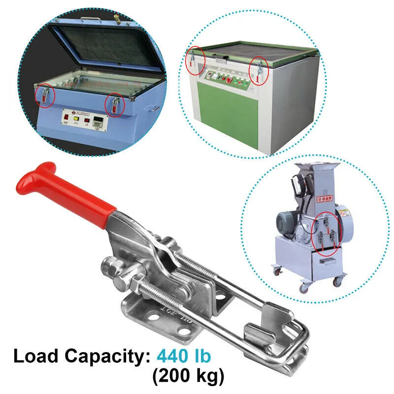 2pcs Metal Toggle Latch Catch Clasp Quick Release Heavy Duty Self-lock Toggle Clamp Stainless Steel Load 200kg
2pcs Metal Toggle Latch Catch Clasp Quick Release Heavy Duty Self-lock Toggle Clamp Stainless Steel Load 200kg