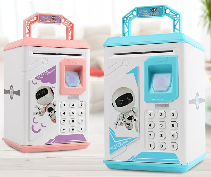 Educational Toys Fingerprint Password Box Automatic Rolling Money Atm Piggy Bank Piggy Bank Safe Children's Birthday Gift Toys
Educational Toys Fingerprint Password Box Automatic Rolling Money Atm Piggy Bank Piggy Bank Safe Children's Birthday Gift Toys