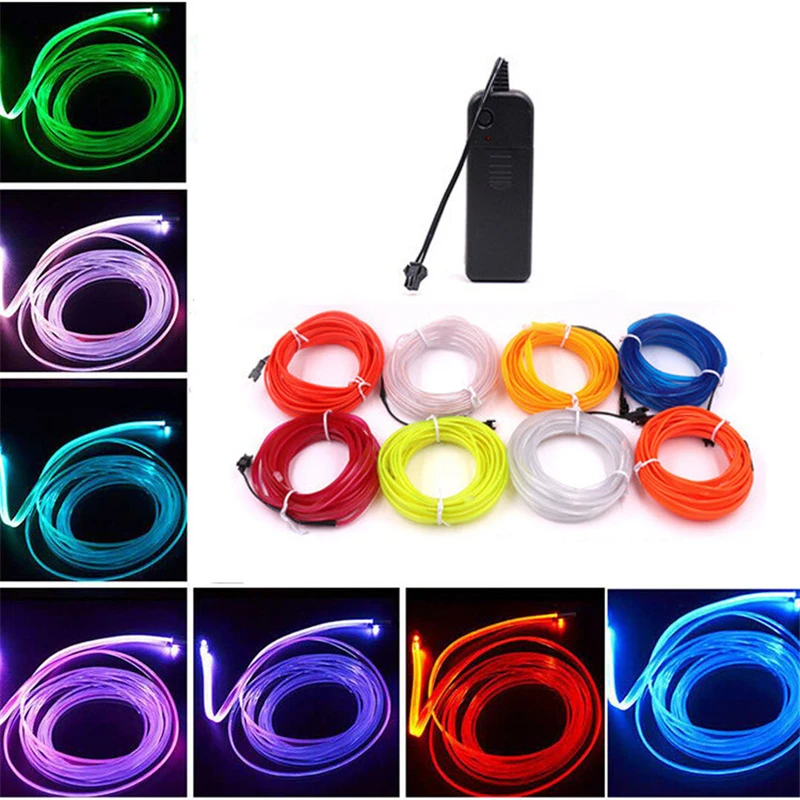 Flexible Neon Light 1m/3m/5M 3V Glow EL Wire Rope tape Cable Strip LED Neon Lights Shoes Clothing Car waterproof led strip
Flexible Neon Light 1m/3m/5M 3V Glow EL Wire Rope tape Cable Strip LED Neon Lights Shoes Clothing Car waterproof led strip