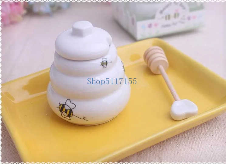 DHL Shipping 100 pcs Ceramic Meant to Bee Honey Jar Honey Pot Wedding favors / Baby shower favors
DHL Shipping 100 pcs Ceramic Meant to Bee Honey Jar Honey Pot Wedding favors / Baby shower favors