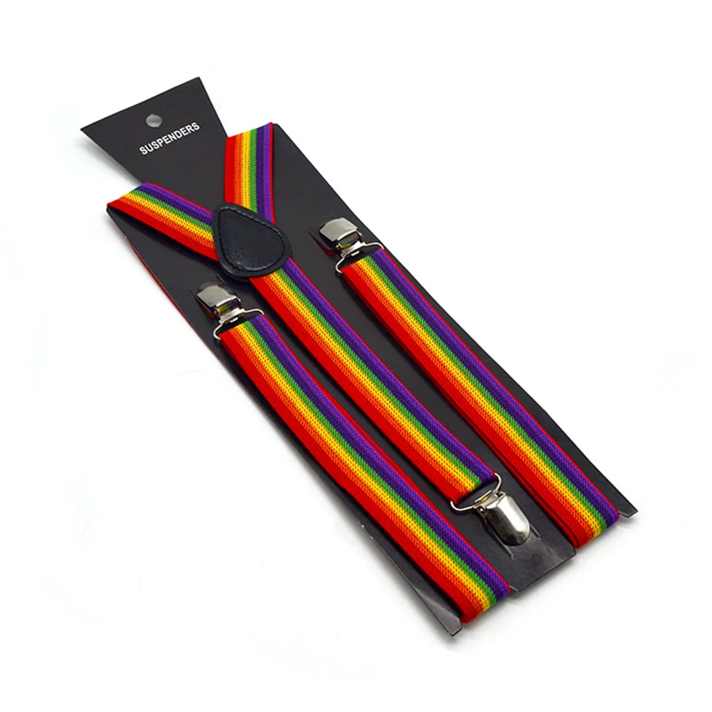 Women Men Strap Adjustable Y Back Adult Accessories 3 Clips Pants Braces Gift Fashion Anti-drop Rainbow Suspenders 1.4 In Width
Women Men Strap Adjustable Y Back Adult Accessories 3 Clips Pants Braces Gift Fashion Anti-drop Rainbow Suspenders 1.4 In Width