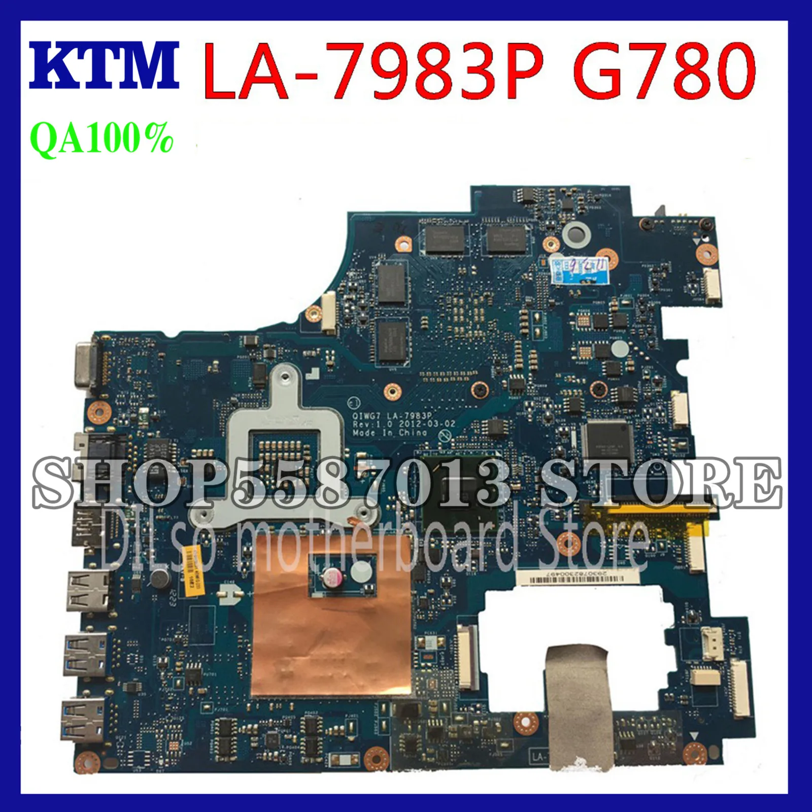 KEFU LA-7983P For Lenovo Ideapad G780 For Lenovo QIWG7 LA-7983P HM76 PGA989 DDR3 8 video chips Motherboard Test 100% original
KEFU LA-7983P For Lenovo Ideapad G780 For Lenovo QIWG7 LA-7983P HM76 PGA989 DDR3 8 video chips Motherboard Test 100% original