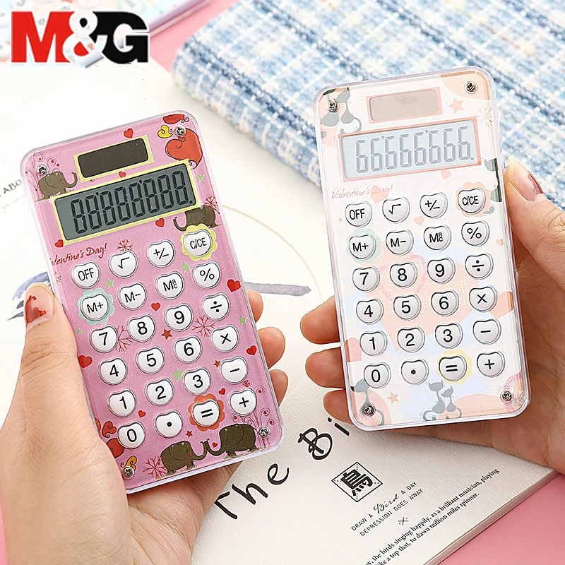 

M&G 8-digit Mini Calculator Cute Korean Candy Color Portable Solar Modern Calculator Scientic Calculater School exam