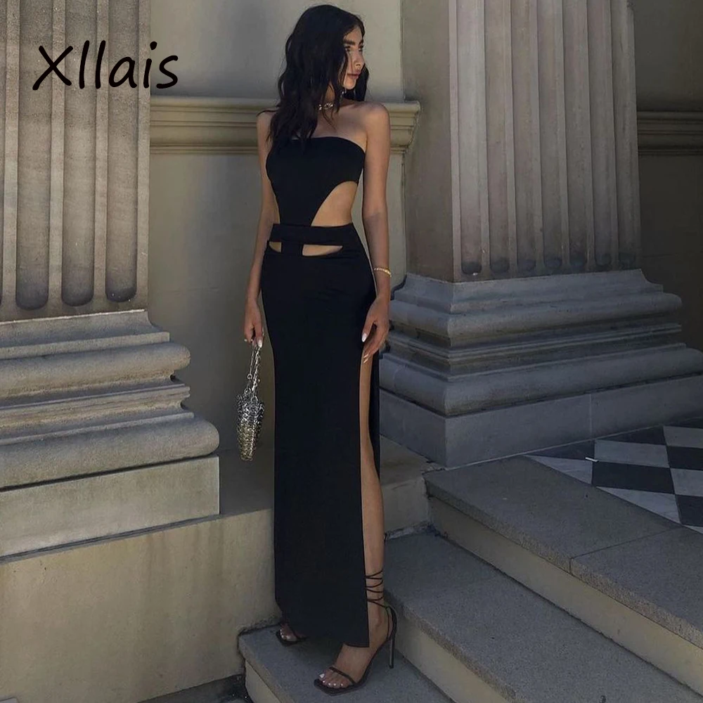 XLLAIS Женская одежда, Элегантное Длинное платье без бретелек, сексуальное черное платье с вырезами, зеленое вечернее платье, платья
XLLAIS Женская одежда, Элегантное Длинное платье без бретелек, сексуальное черное платье с вырезами, зеленое вечернее платье, платья