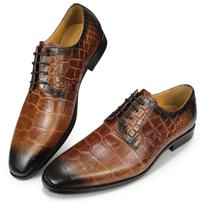 2021 Leather Derby Shoes Mens Retro Elegant Printing Wedding Evening Party Social Footwear Brown Black Size 46 Height Increasing
2021 Leather Derby Shoes Mens Retro Elegant Printing Wedding Evening Party Social Footwear Brown Black Size 46 Height Increasing