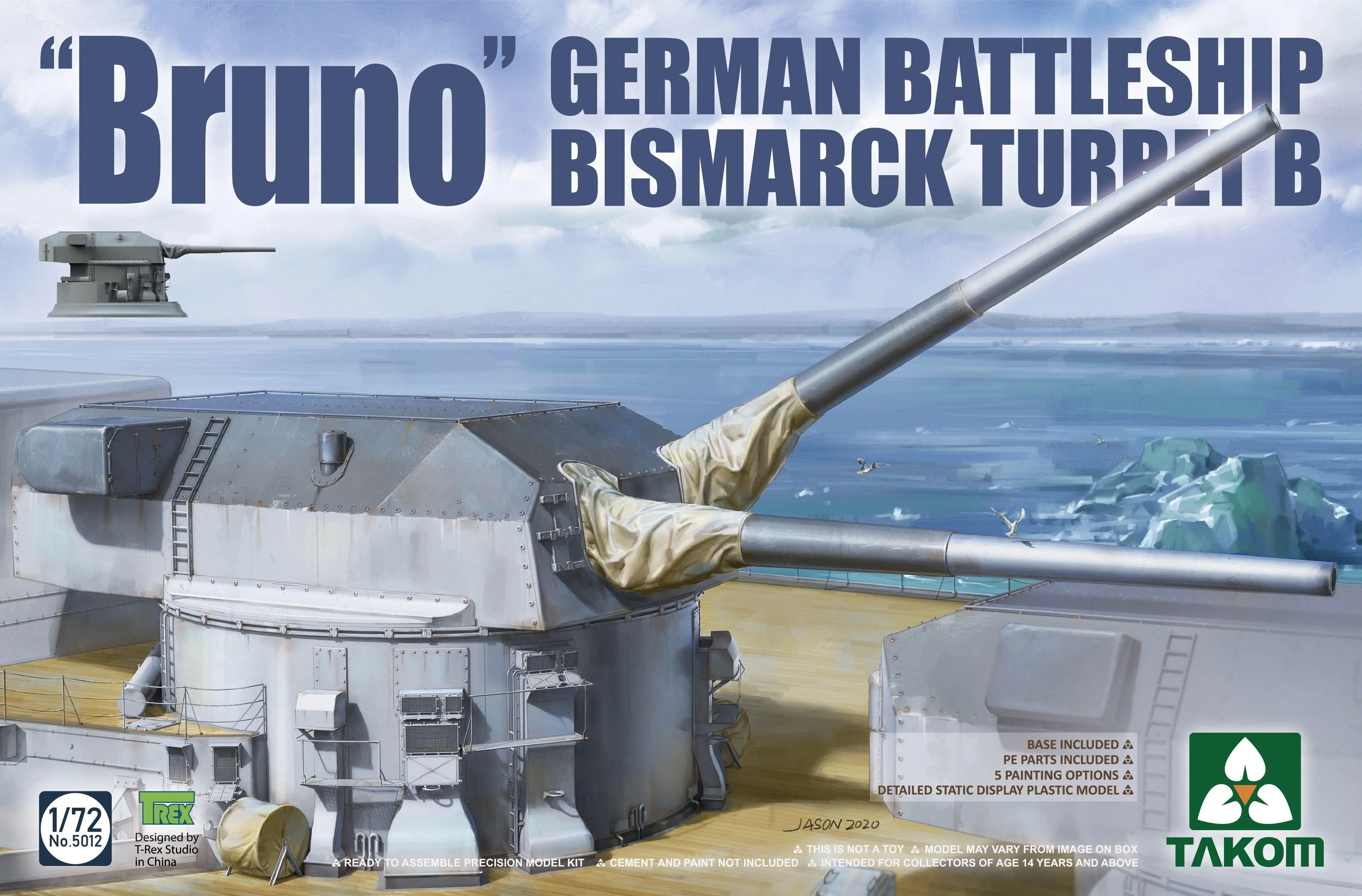 Набор моделей TAKOM 5012 Новинка 1/72 Бисмарк линкор пистолет револьвер B Бруно