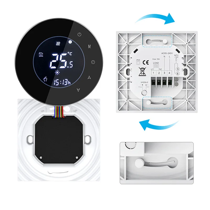 Smart WiFi Touch Thermostat Temperature Wireless Controller For Water/Electric Floor Heating Water/Gas Boiler Works Google Home
Smart WiFi Touch Thermostat Temperature Wireless Controller For Water/Electric Floor Heating Water/Gas Boiler Works Google Home