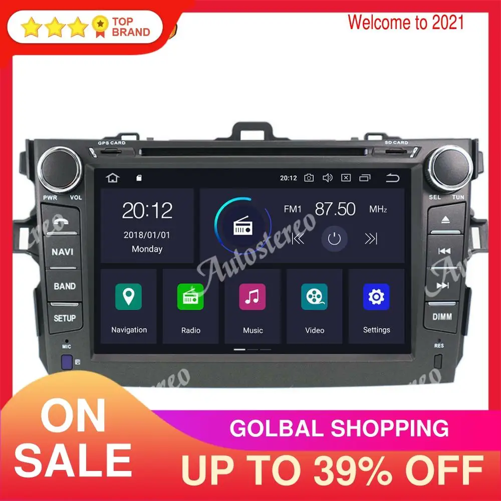For Toyota Corolla 2007-2013 Android 10 4G+64G Px6 Car Radio GPS Navigation Auto Stereo Multimedia Player Recorder DSP Head Unit
For Toyota Corolla 2007-2013 Android 10 4G+64G Px6 Car Radio GPS Navigation Auto Stereo Multimedia Player Recorder DSP Head Unit