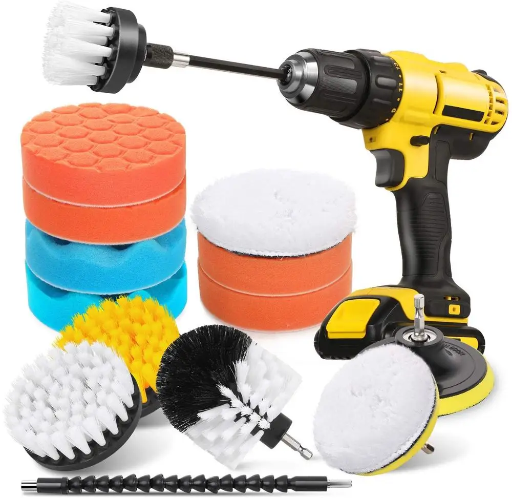 16pcs Drill Brush Bristle Power Scrubber Buffing Pads Polishing Sponge Pads For Cleaning Car Interior Boat
16pcs Drill Brush Bristle Power Scrubber Buffing Pads Polishing Sponge Pads For Cleaning Car Interior Boat