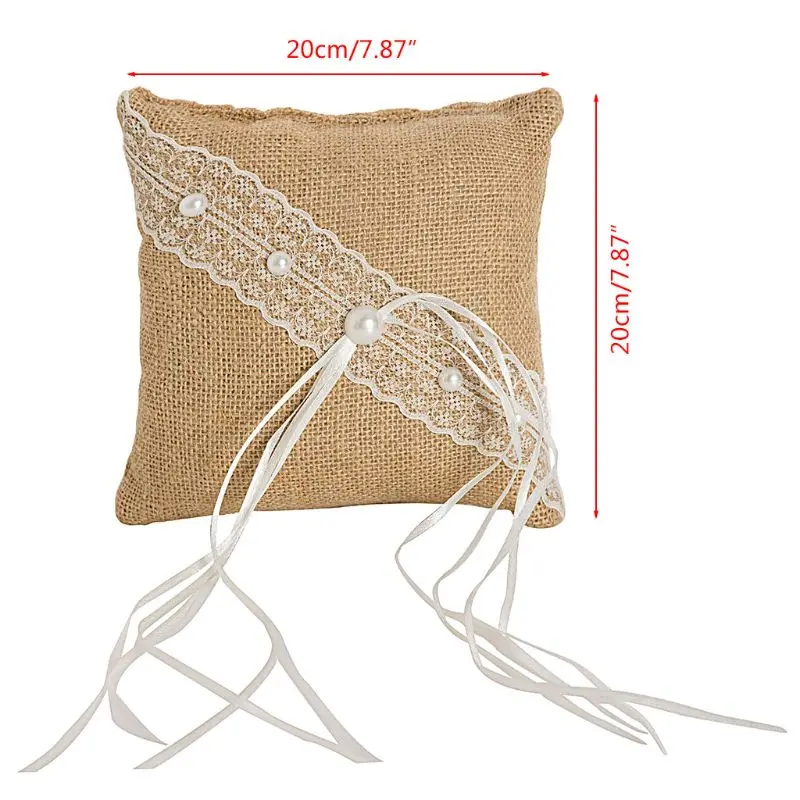 Ring Pillow Lace Floral Stuffed Holder Wedding Linen 20x20cm Cushion Decoration which is excellent for wedding preparation
Ring Pillow Lace Floral Stuffed Holder Wedding Linen 20x20cm Cushion Decoration which is excellent for wedding preparation
