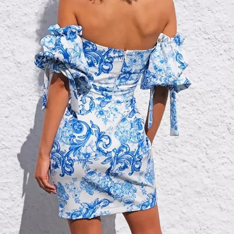 New Style Sleeveless Tight-fitting Off-shoulder Bubble Sleeve Wrapped Chest Bag Hip Dress Sexy Color Printed Dress Printed Neck
New Style Sleeveless Tight-fitting Off-shoulder Bubble Sleeve Wrapped Chest Bag Hip Dress Sexy Color Printed Dress Printed Neck