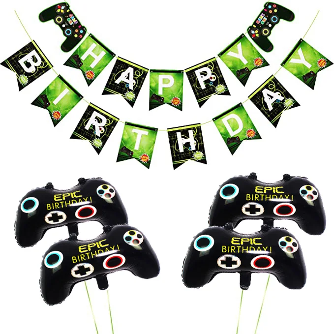 1 Set Game on Birthday Balloons Black Gamepad Foil Helium Balloon for Birthday Video Game Themed Party Decor Kids Air Globos Toy
1 Set Game on Birthday Balloons Black Gamepad Foil Helium Balloon for Birthday Video Game Themed Party Decor Kids Air Globos Toy