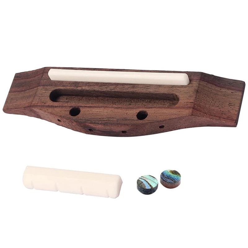 4 String Guitar Ukulele Rosewood Bridge Set Saddle Nut for Musical Instrument Parts
4 String Guitar Ukulele Rosewood Bridge Set Saddle Nut for Musical Instrument Parts