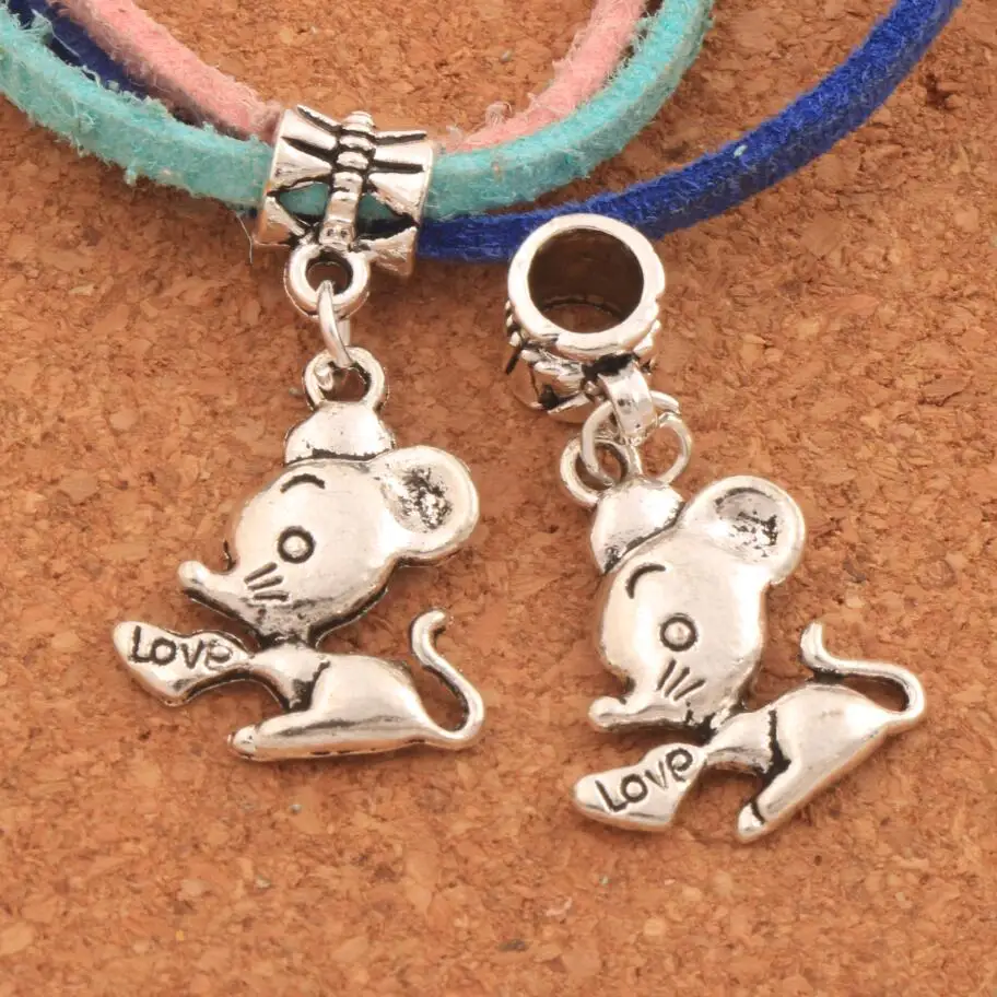 Love Heart Mouse Big Hole Beads 100PCS zinc alloy Dangle Fit European Bracelets B183 16x30.5mm
Love Heart Mouse Big Hole Beads 100PCS zinc alloy Dangle Fit European Bracelets B183 16x30.5mm