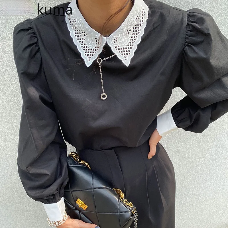 2021 Spring Vintage Turn-down Collar Blouse Shirt Korean Back Single Breasted Women Tops Puff Sleeve Blouse New
2021 Spring Vintage Turn-down Collar Blouse Shirt Korean Back Single Breasted Women Tops Puff Sleeve Blouse New