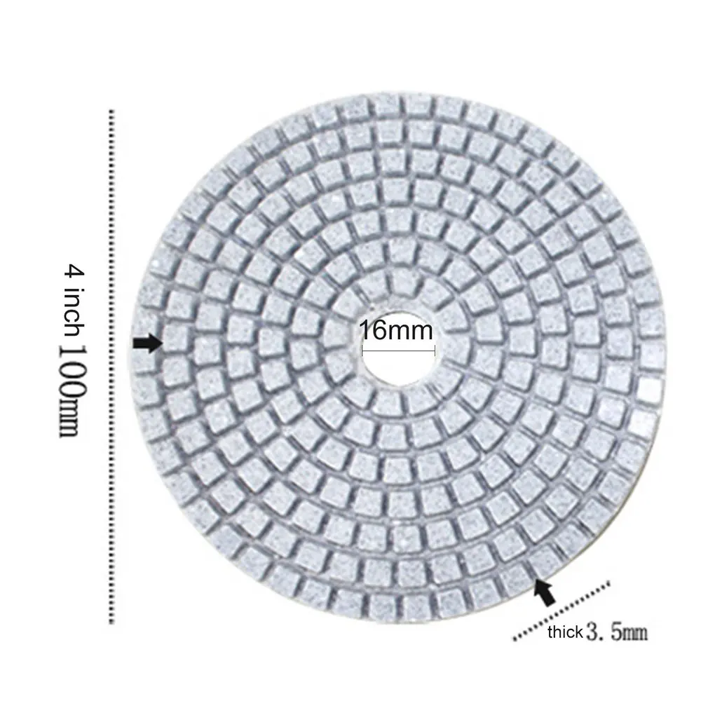 10pcs Diamond Polishing Pads Kit 4 inch 100mm Wet/Dry for Granite Stone Concrete Marble Polishing Use Grinding Discs Set
10pcs Diamond Polishing Pads Kit 4 inch 100mm Wet/Dry for Granite Stone Concrete Marble Polishing Use Grinding Discs Set