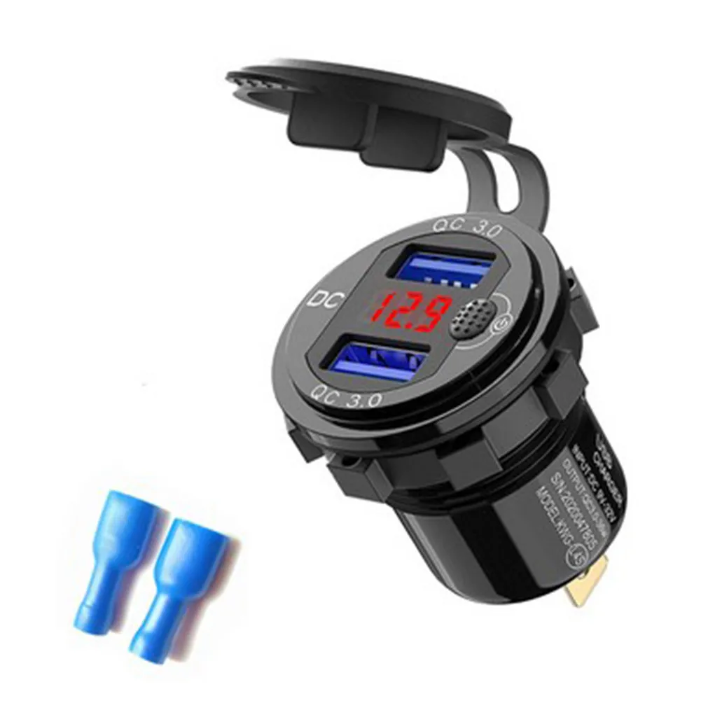 Black Car Charger Dual USB For Car Boat Motorcycle Golf Cart 1.45 X 1.92 Inches Aluminium Alloy + ABS
Black Car Charger Dual USB For Car Boat Motorcycle Golf Cart 1.45 X 1.92 Inches Aluminium Alloy + ABS
