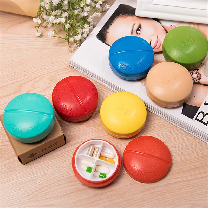 Portable 4 Slot Healthy Care Pill Box Medicine Drugs Tablet Holder Sort Storage Case Round Storage Box Organizer Pill Container
Portable 4 Slot Healthy Care Pill Box Medicine Drugs Tablet Holder Sort Storage Case Round Storage Box Organizer Pill Container